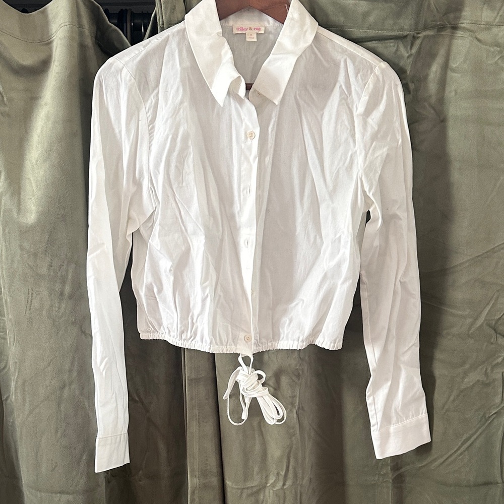 White Button-Up Women's Top